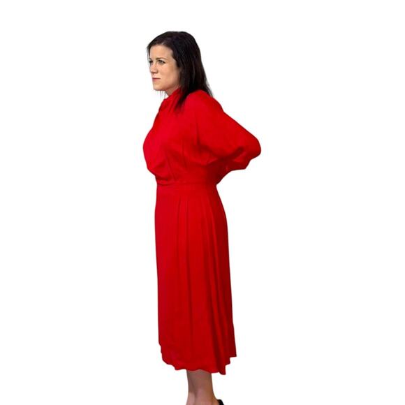 NWT Jason Wu Tie Neck Red Dress - As Seen on The View - Size 8 Midi Length - Picture 8 of 16
